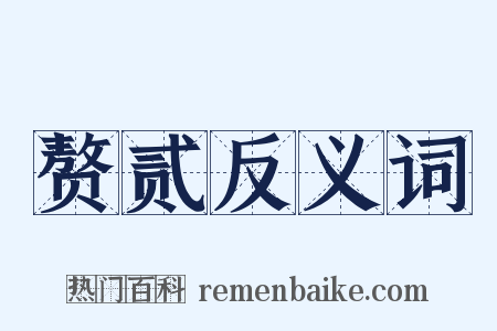 赘贰反义词是什么意思的图片